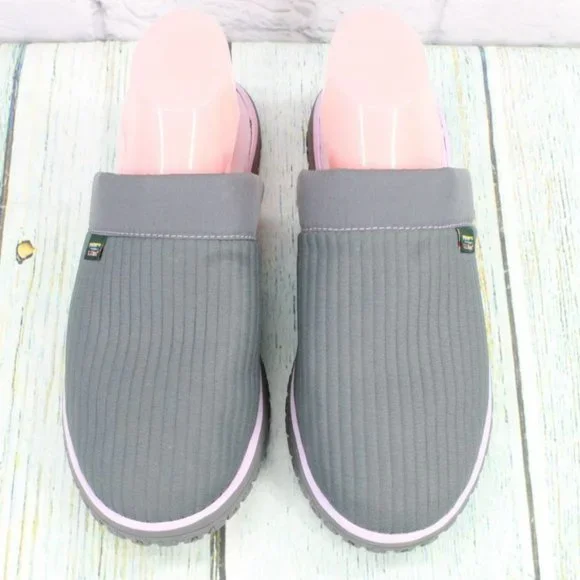LL Bean Gray Polyester Slip On Airlight Scuffs Indoor Slippers Size 10 M - Picture 5 of 9